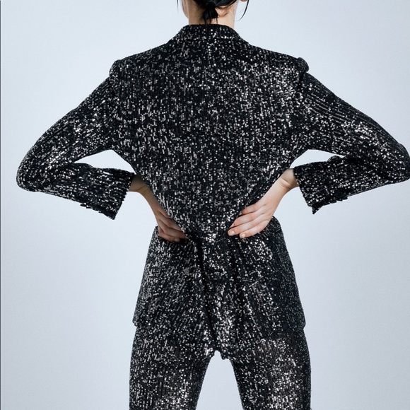 ZARA Sequined Blazer - Picture 7 of 8